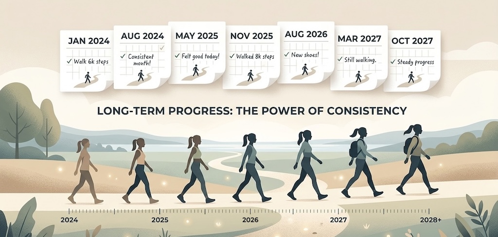 Japanese walking benefits over time